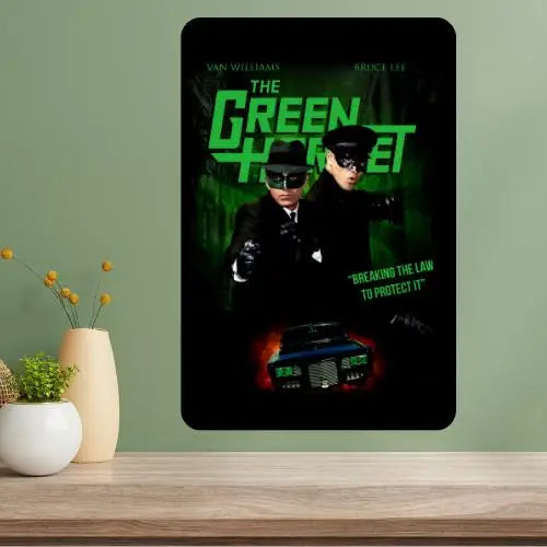 Green Hornet Classic TV Show Metal Poster Sign | Retro Wall Art Metal Wall Sign Axl aluminum sign aluminum 40x30cm