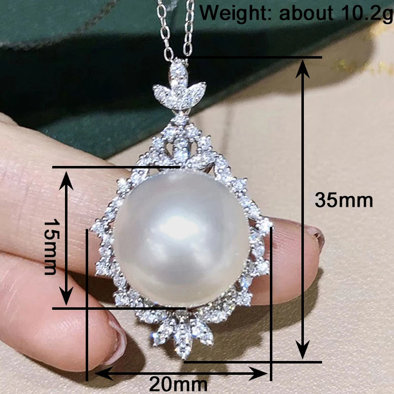 Huitan Flower Imitation Pearl Pendant Necklace | Women's Fashion Pearl Pendant Necklace Axl