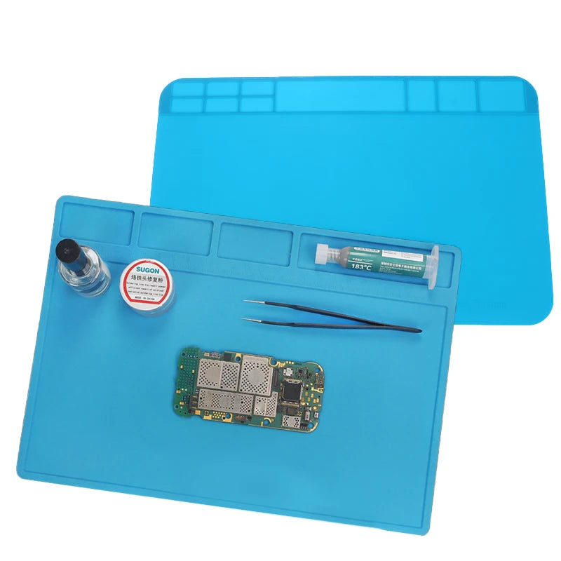 ESD Silicone Soldering Mat – Heat-Resistant Electronics Repair Pad Soldering Work Mat Axl