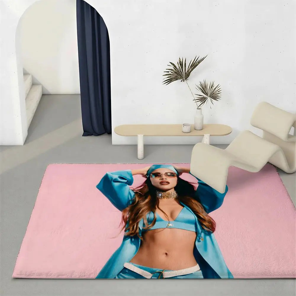 Non-Slip Flannel Floor Mat – Soft Plush Indoor Rug, 6 Sizes Indoor Floor Rug Axl White4 60x90cm