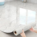 Marble Peel & Stick Floor Stickers – Waterproof Non-Slip PVC Peel & Stick Floor Tiles Axl White