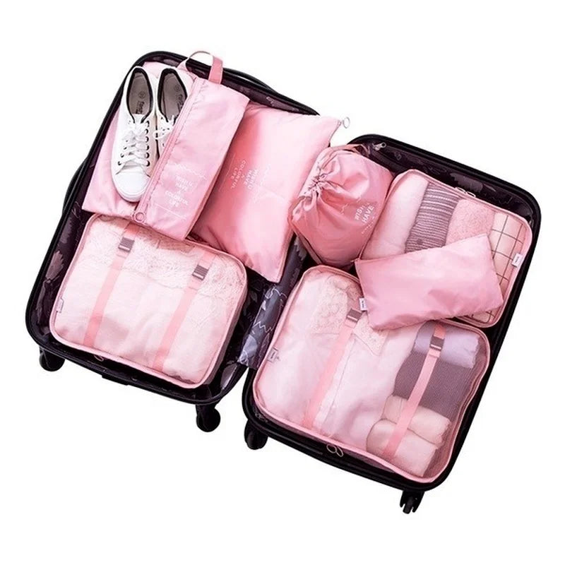 8-Piece Travel Packing Cubes Set – Waterproof Luggage Organizer Travel Packing Cubes Axl