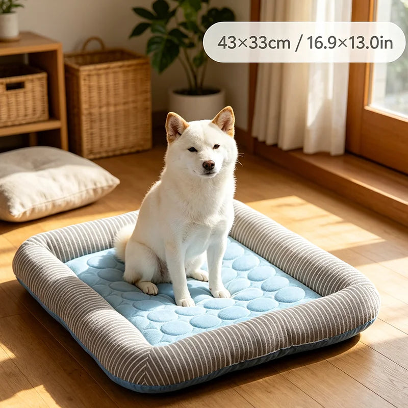 KEMORELA Ice Silk Cooling Dog Mat – Breathable Pet Sleeping Pad Dog Cooling Mat Axl 43x33cm
