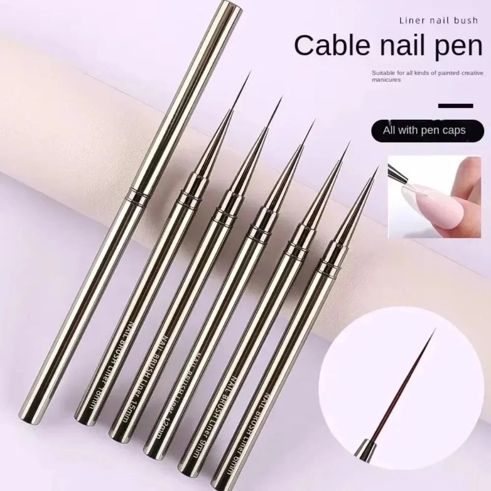 5-Piece Nail Art Liner Brush Set – Striping & Detail Pens Nail Art Brushes Axl