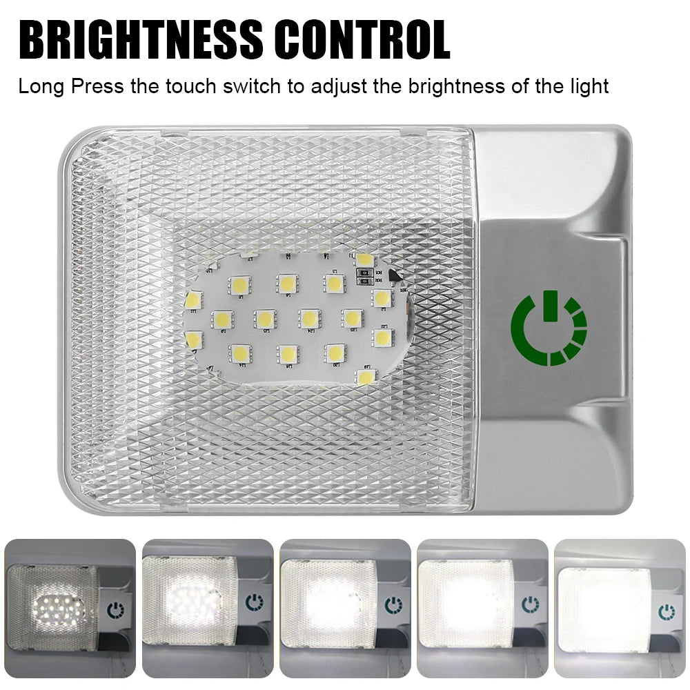 12V LED Dome Light for RV & Camper | Touch Dimmer Ceiling Lamp LED Dome Ceiling Light Axl