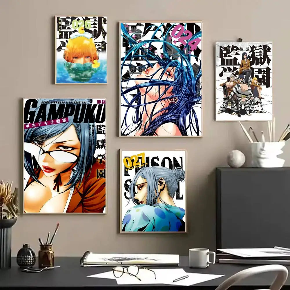 Anime Prison School Canvas Wall Art – Unframed Poster Print Canvas Wall Art Axl