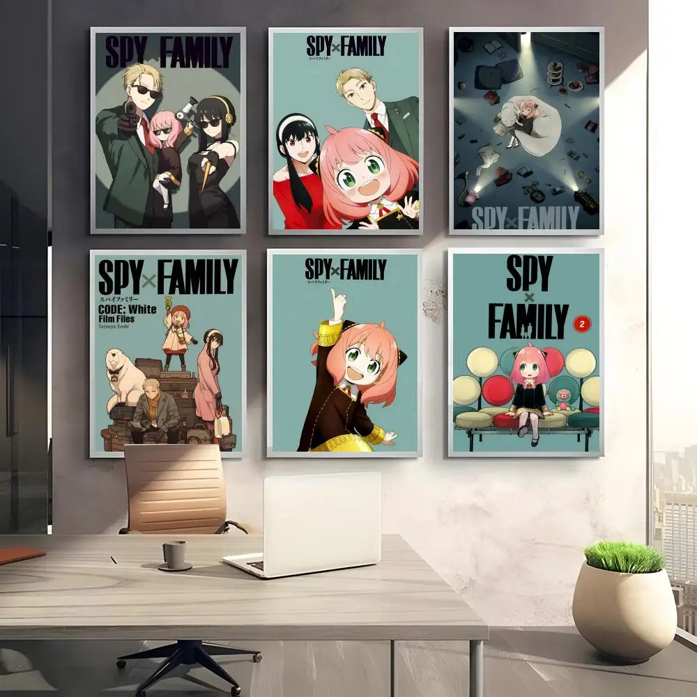 SPY×FAMILY Anime Poster Self-Adhesive Wall Art Sticker Anime Wall Poster Axl