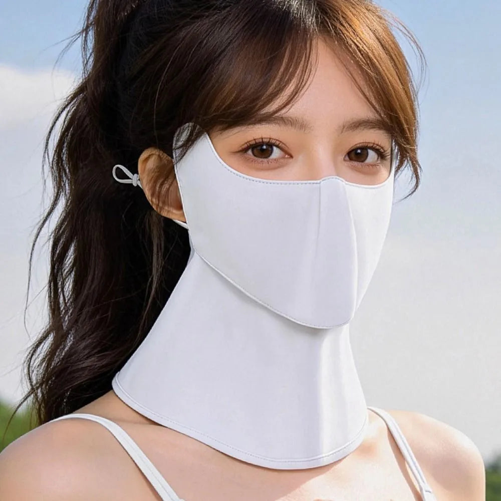 Ice Silk Sun Protection Face & Neck Mask | UV Guard Cover Sun Protection Mask Axl