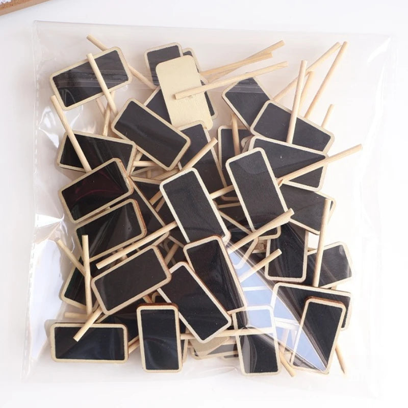 10 Mini Wooden Blackboard Clips – Price Tag & Photo Display Blackboard Display Clips Axl