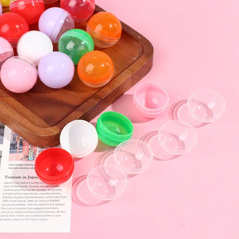 100 Pcs Empty Vending Capsules – Half Clear Half Color Balls Vending Capsules Axl