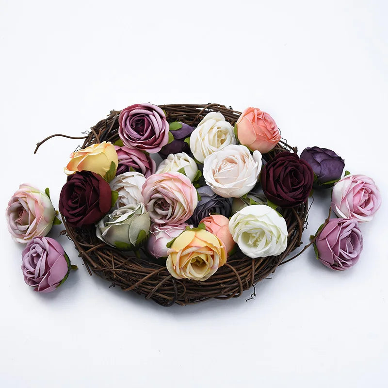50/100 Silk Rose Artificial Flowers for Wedding & Home Decor Artificial Silk Flowers Axl