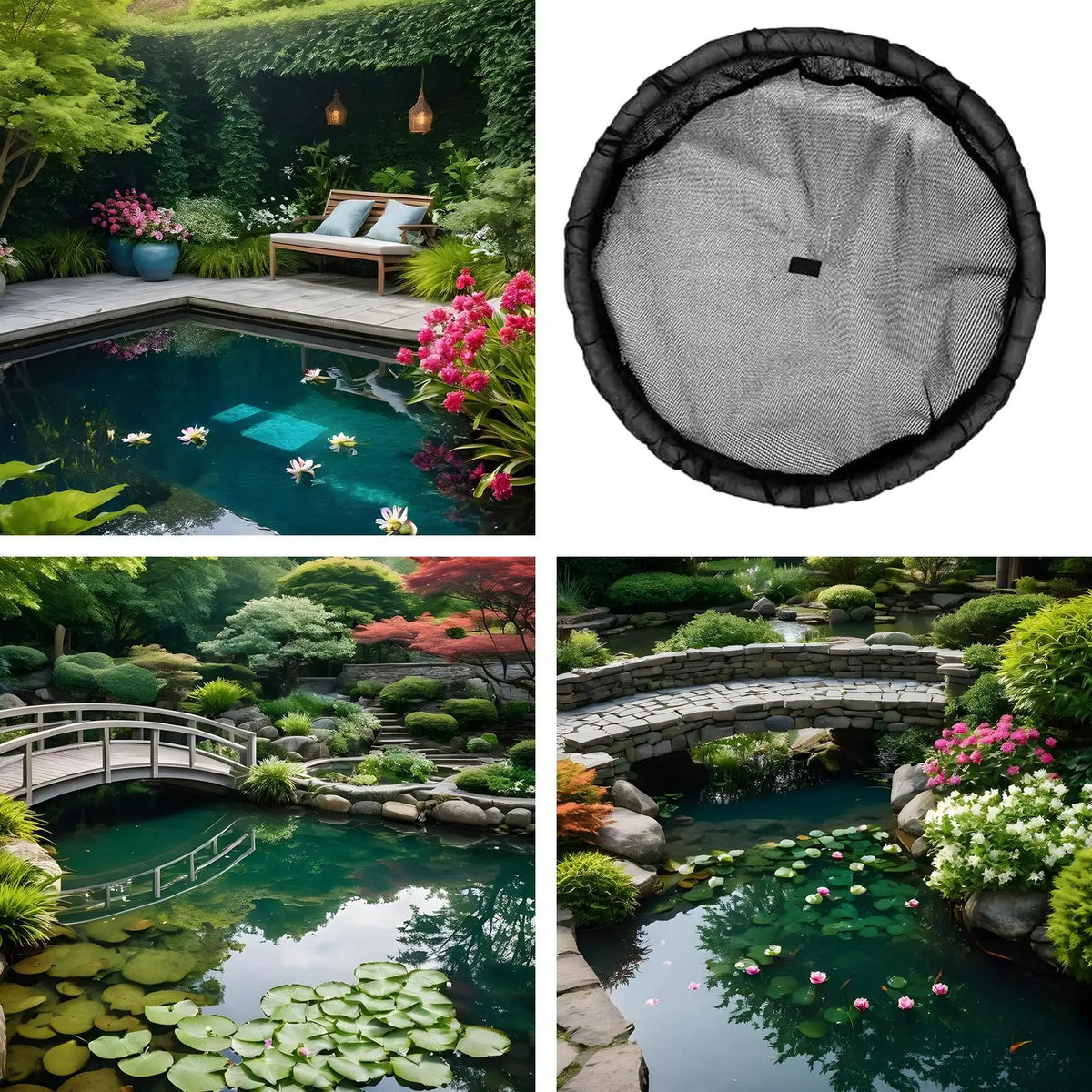 Floating Plant Barrier – Fine Mesh Circular Pond Protector Pond Plant Barrier Axl