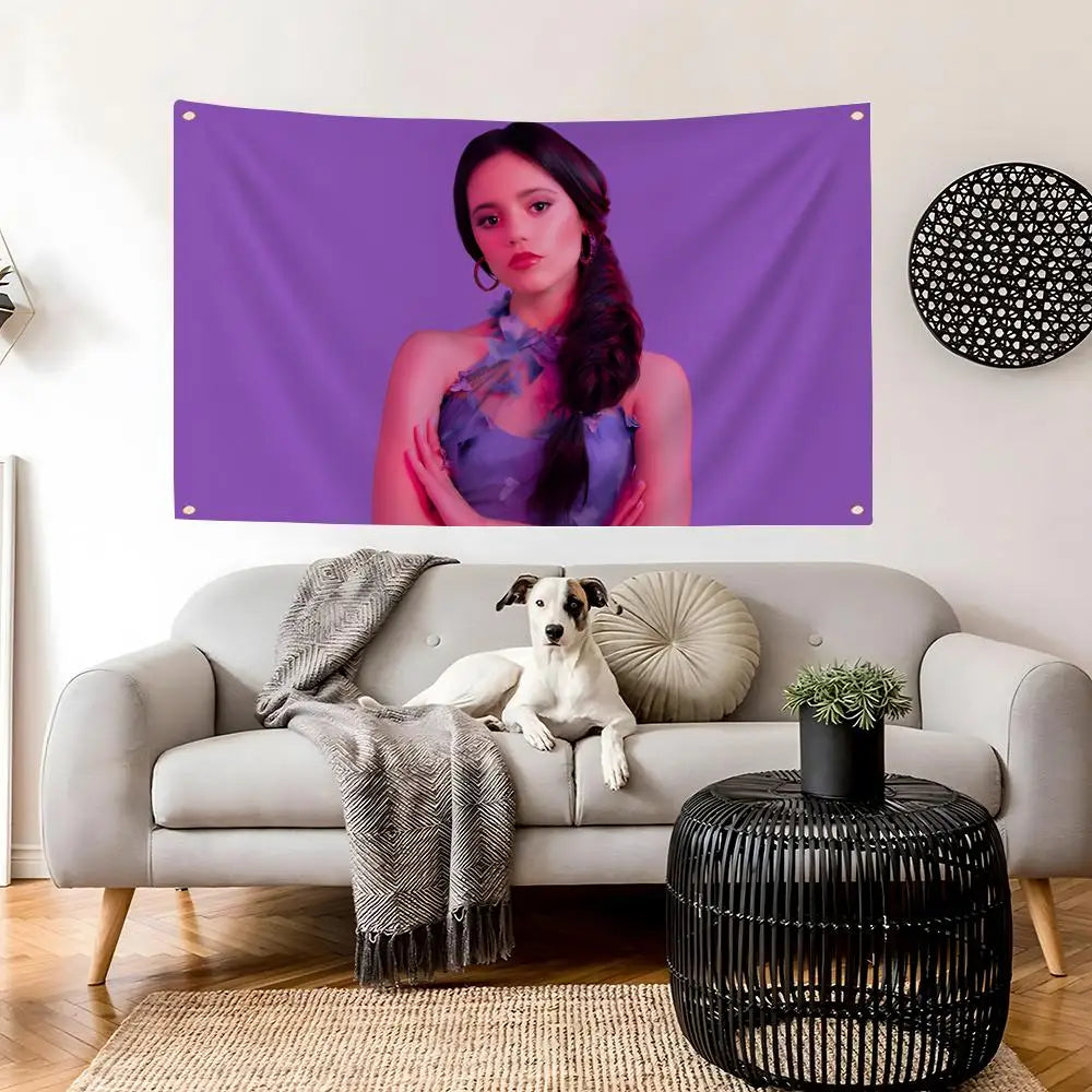 Jenna Ortega Fan Flag – Wall Banner for Bedroom & Events Decorative Fan Flag Axl