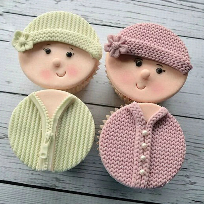 Silicone Sweater Texture Fondant Mat – Knitting Relief Mold Fondant Texture Mat Axl