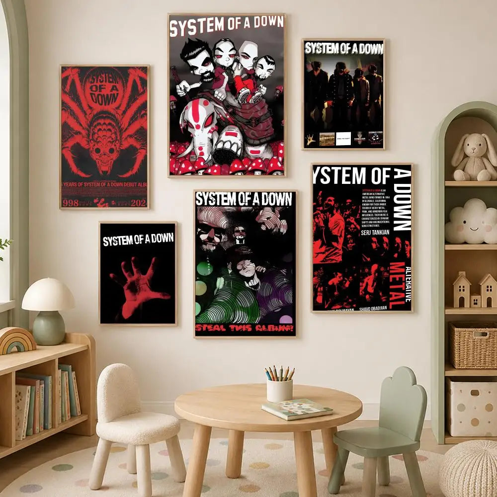 System of a Down Wall Poster – Self-Stick HD Waterproof Art Music Wall Poster Axl