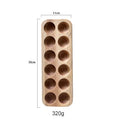 KEMORELA Wooden Double Row Egg Holder | Kitchen Organizer Egg Storage Rack Axl 12 Holes