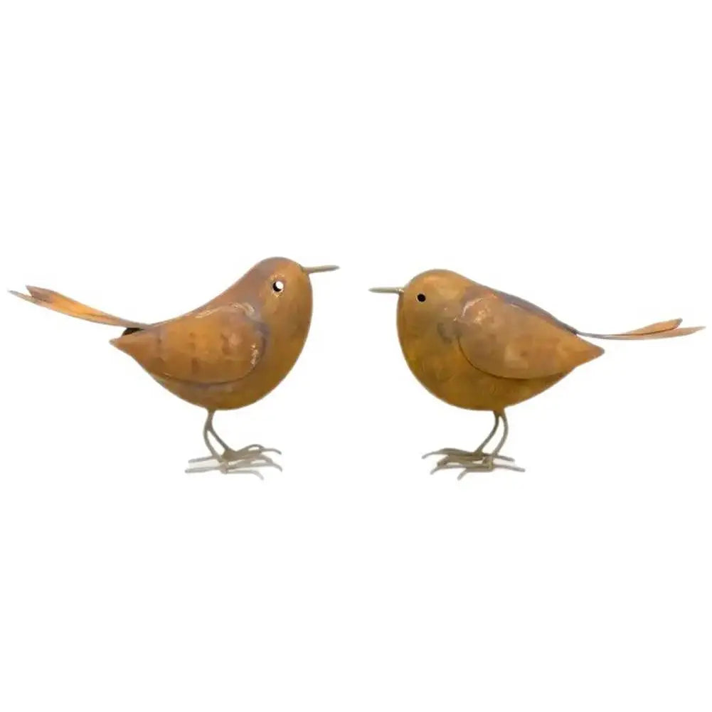 Retro Metal Bird Garden Sculptures – Iron Art Decor Set of 2 Garden Sculpture Axl 2pcs