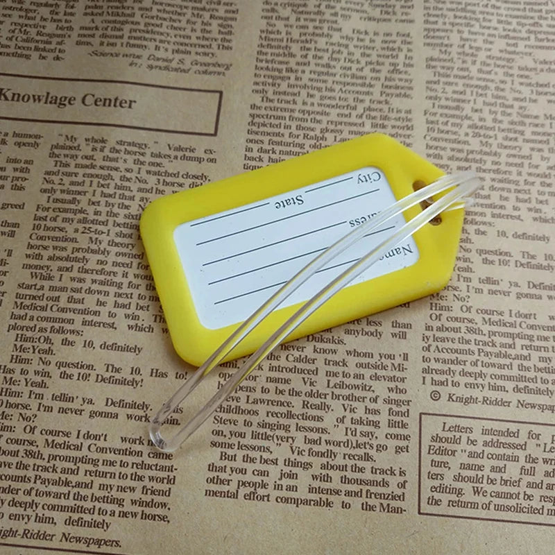 50-Pack Clear PVC Luggage Tag Loops – ID Label Strap Holders Luggage Tag Loops Axl