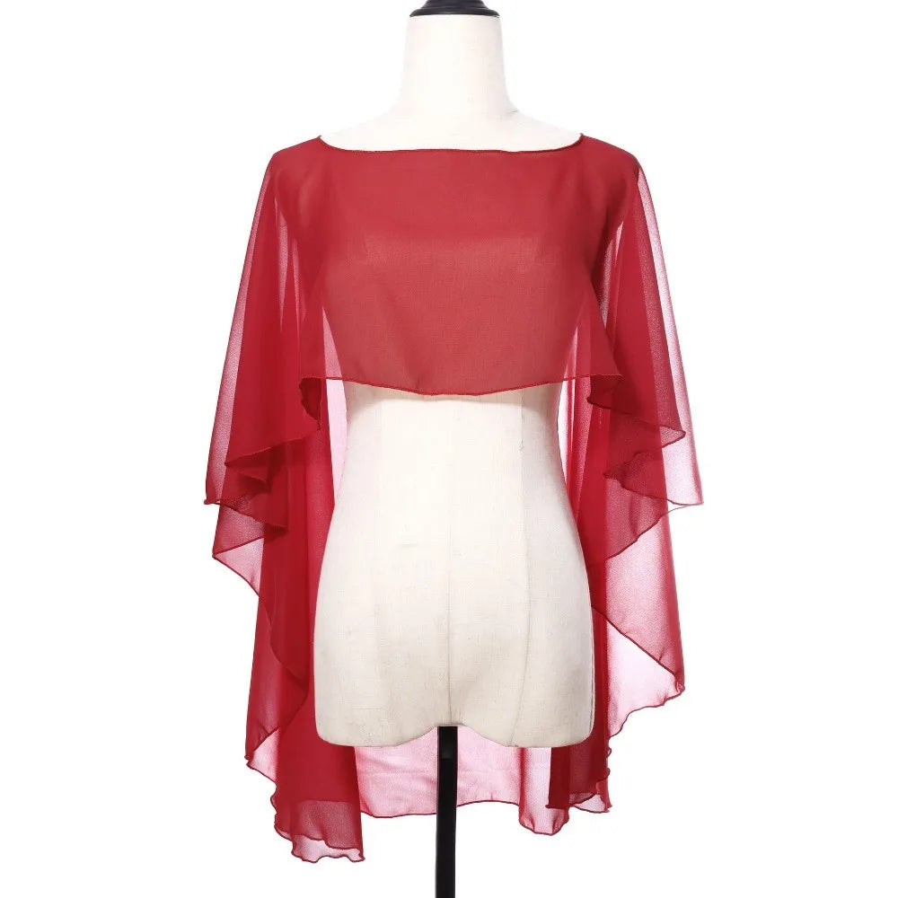 Women's Knit Shawl Wrap – Lightweight Wedding & Evening Cover Up Shawl Wrap Axl Red