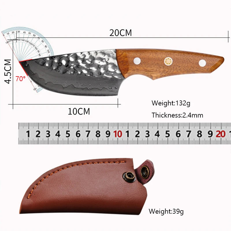 67-Layer Damascus Steel Meat Cleaver Chef Knife – 10cm Damascus Kitchen Knife Axl