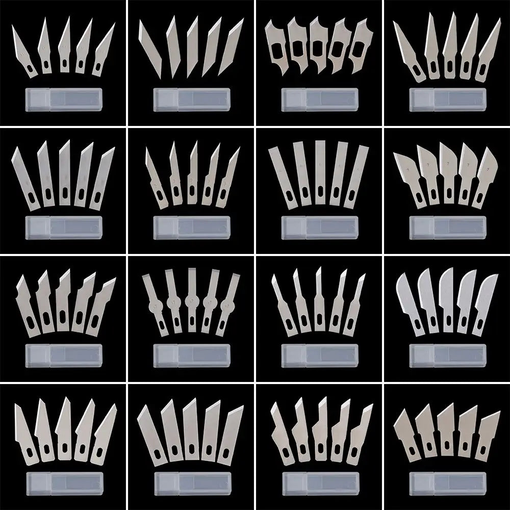 5-Piece Metal Craft Knife Set – 17 Stainless Steel Blade Styles Craft Knife Set Axl