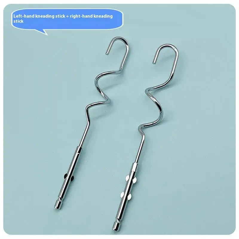 Stainless Steel Egg Beater Stirring Hooks & Kneading Sticks Set Egg Beater Attachments Axl B 2PCS
