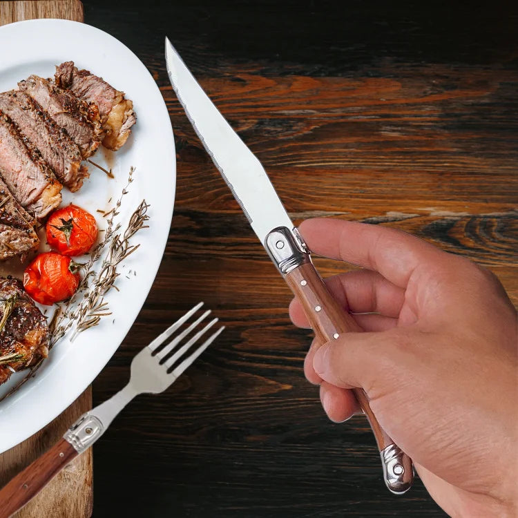 4-Piece Stainless Steel Cutlery Set – Steak Knife, Fork & Spoon Cutlery Set Axl