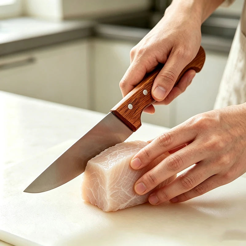 Wood Handle Boning Knife – Stainless Steel Kitchen Chef Knife Boning Chef Knife Axl