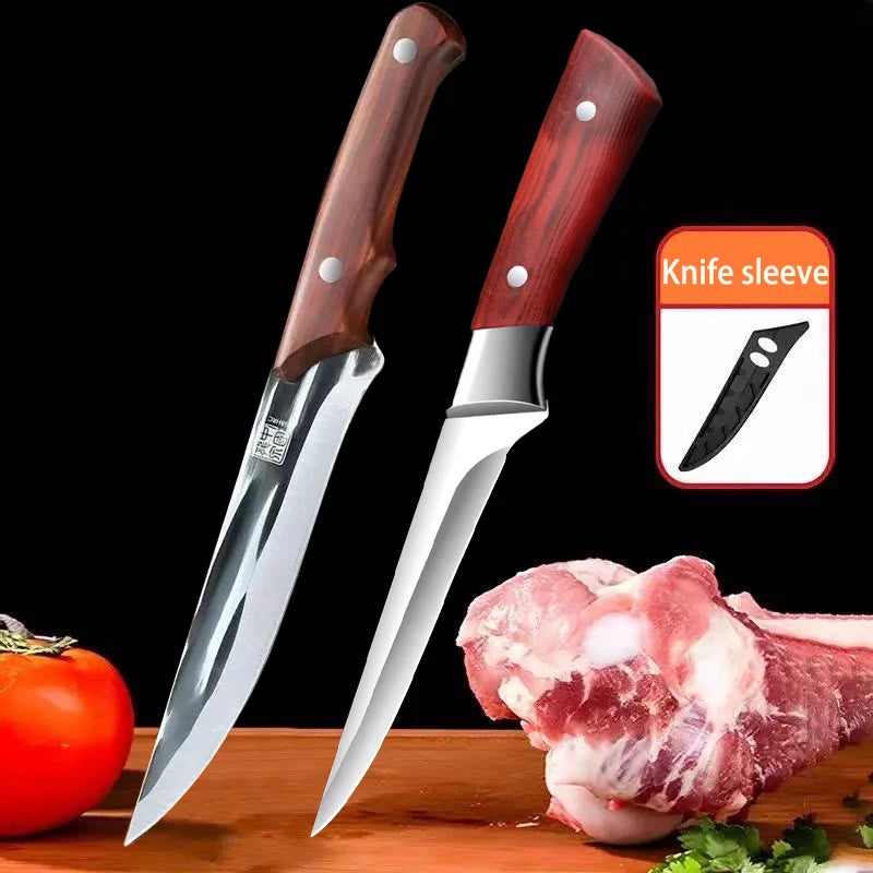 Professional Stainless Steel Boning Knife – 14.5cm Chef Butcher Boning Knife Axl 2pcs