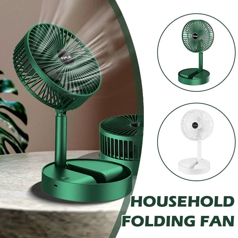 USB Rechargeable Mini Folding Stand Fan – Desk & Floor Portable Electric Fan Axl