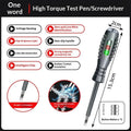 2-in-1 Voltage Tester Screwdriver | Magnetic LED Indicator Voltage Tester Screwdriver Axl A