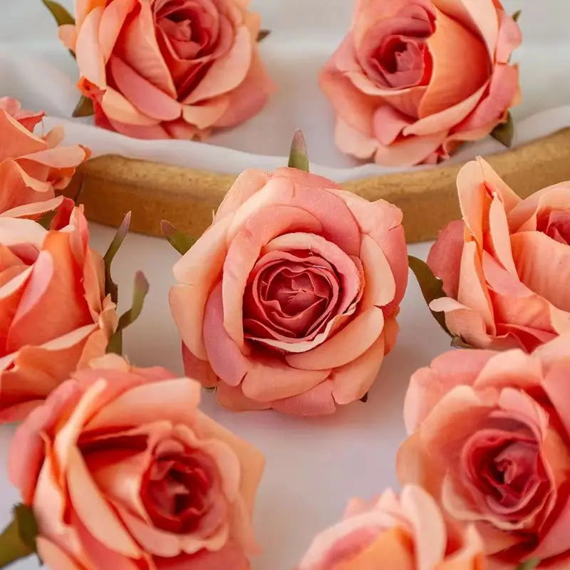 50/100 Pcs Silk Rose Artificial Flowers – Wedding & Home Decor Artificial Flower Heads Axl 11 100pcs
