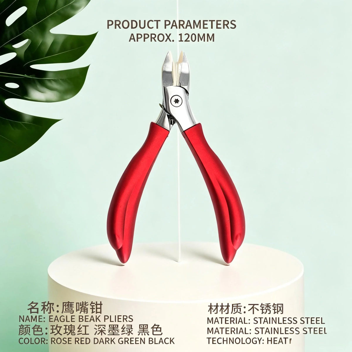 Straight Blade Toenail Clipper & Rhinestone Gem Remover Tool Nail Clipper Tool Axl