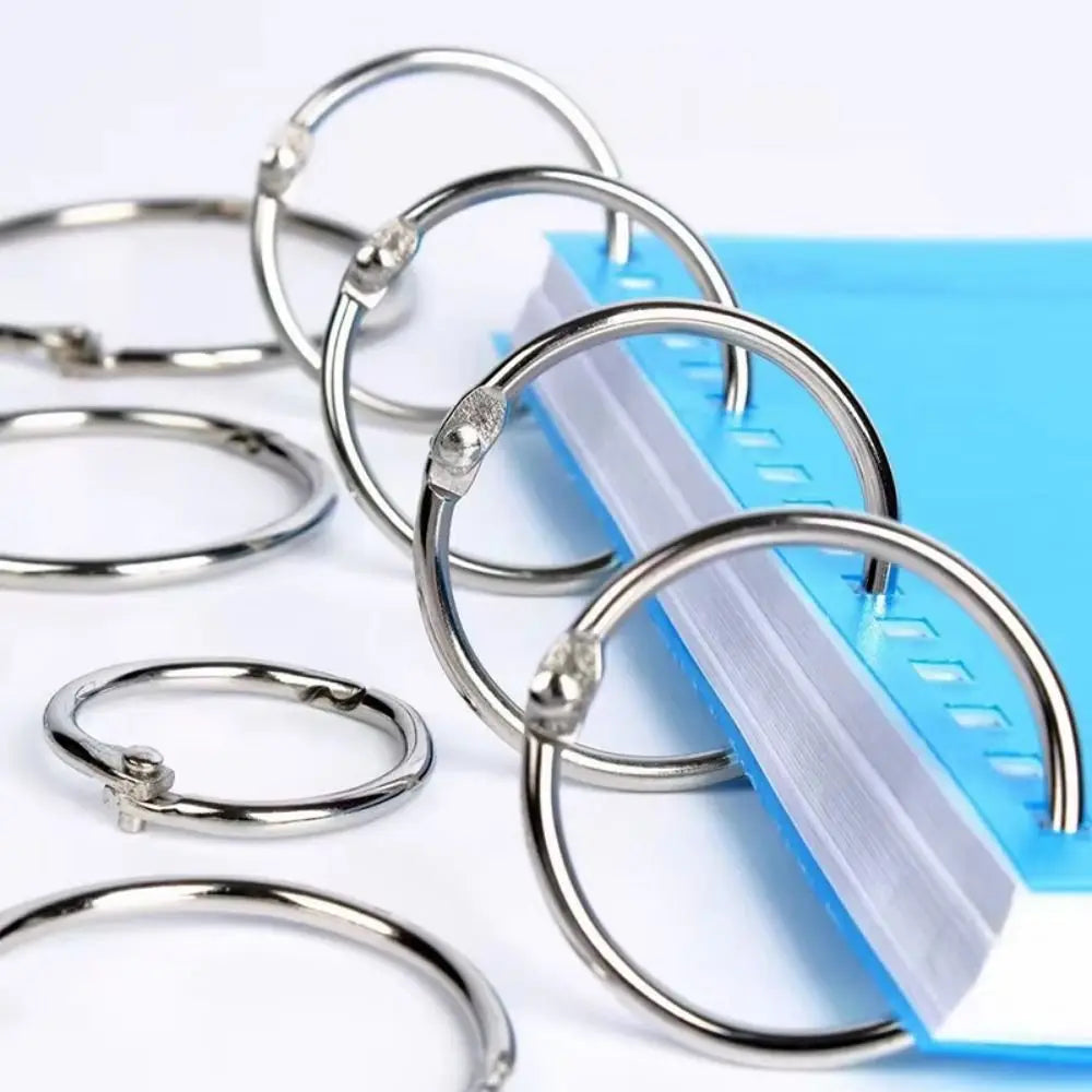 Metal Binder Rings 50/100 Pcs – Assorted Sizes Split Rings Binder Rings Axl