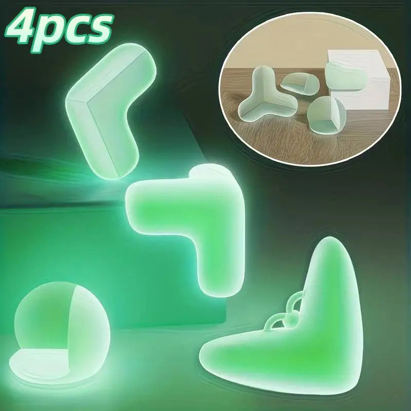 4-Pack Glow-in-the-Dark Corner Protectors | Furniture Edge Guards Furniture Corner Guards Axl