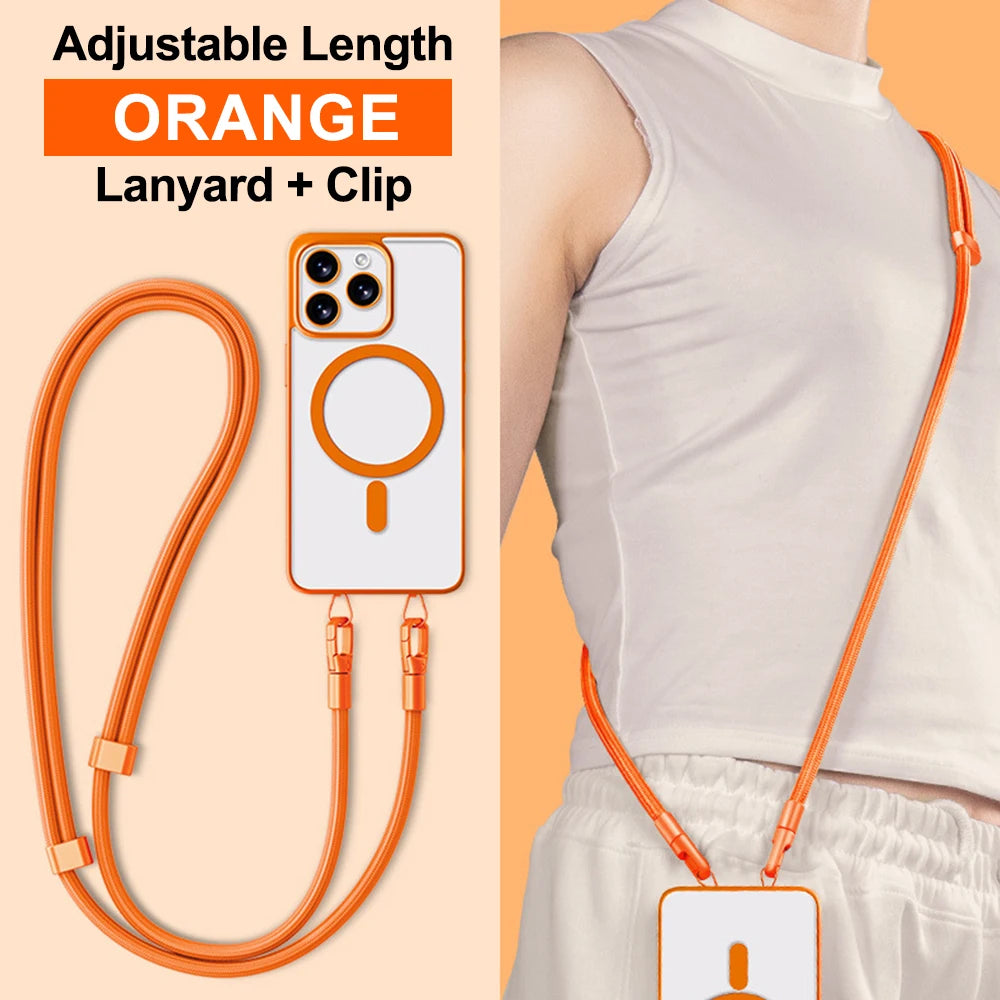 Stainless Steel Phone Lanyard Patch Clip | Metal Gasket Connector Phone Lanyard Connector Axl Orange KLanyard Clip