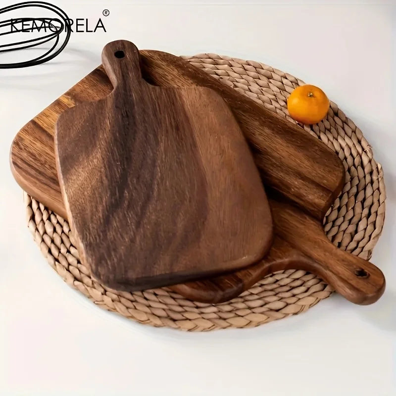 KEMORELA Wooden Cutting Board with Handle – Food-Safe Wooden Cutting Board Axl