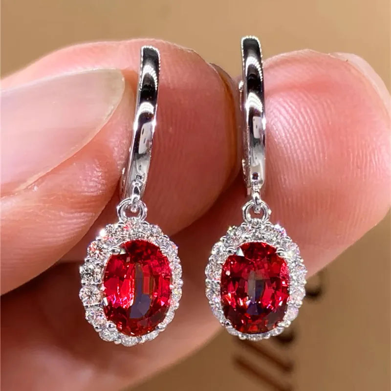 Huitan Cubic Zirconia Drop Earrings – Geometric Fashion Jewelry Drop Earrings Axl