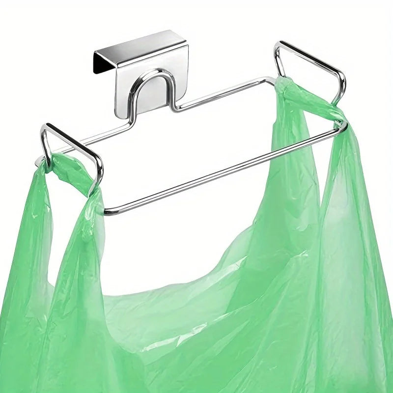 Cabinet Door Trash Can – 304 Stainless Steel Garbage Bag Holder Cabinet Trash Can Rack Axl