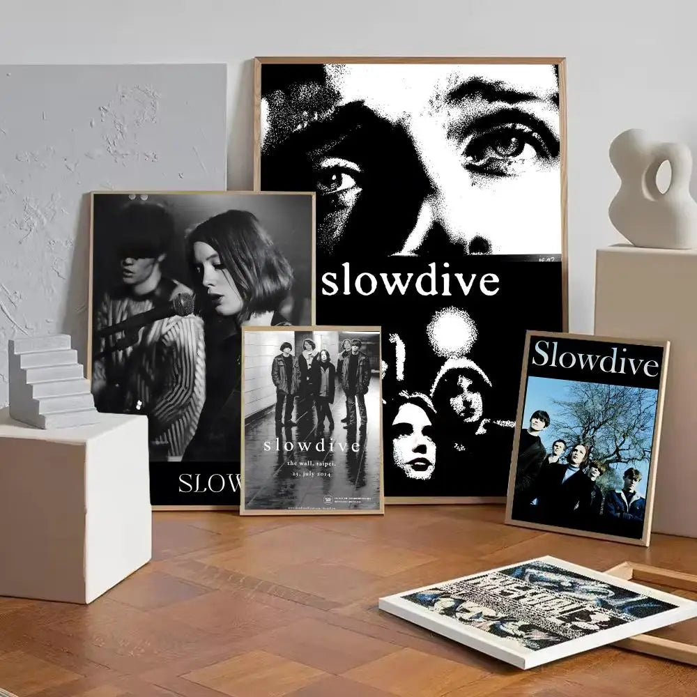 Slowdive Rock Band Poster Sticker – HD Wall Art Home Decor Wall Art Poster Axl