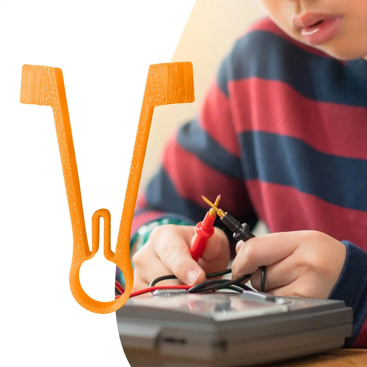Multimeter Probe Holder – One-Handed Test Lead Clamp Tool Multimeter Probe Holder Axl