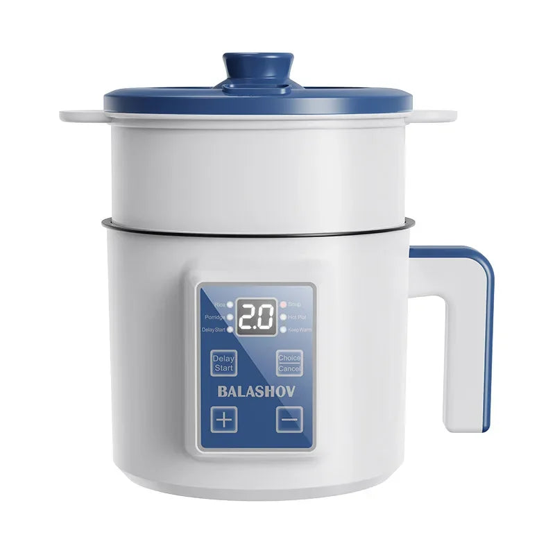 BALASHOV Mini Electric Rice Cooker – Non-Stick Multi Cooker Electric Rice Cooker Axl white Double EU