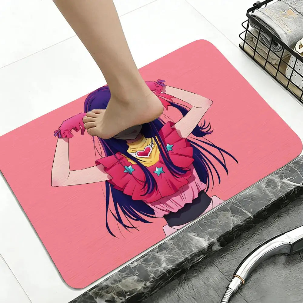 Diatomite Bath Mat – Quick Dry Anti-Slip Anime Floor Mat Diatomite Bath Mat Axl