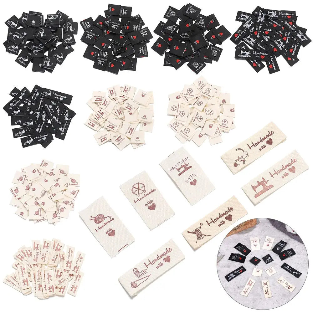 50 PCS Handmade With Love Embroidered Clothing Labels – Cat & Heart Clothing Labels Axl