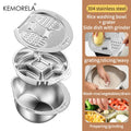 KEMORELA 3-in-1 Stainless Steel Rice Washer Bowl & Colander Kitchen Colander Axl 3 in 1