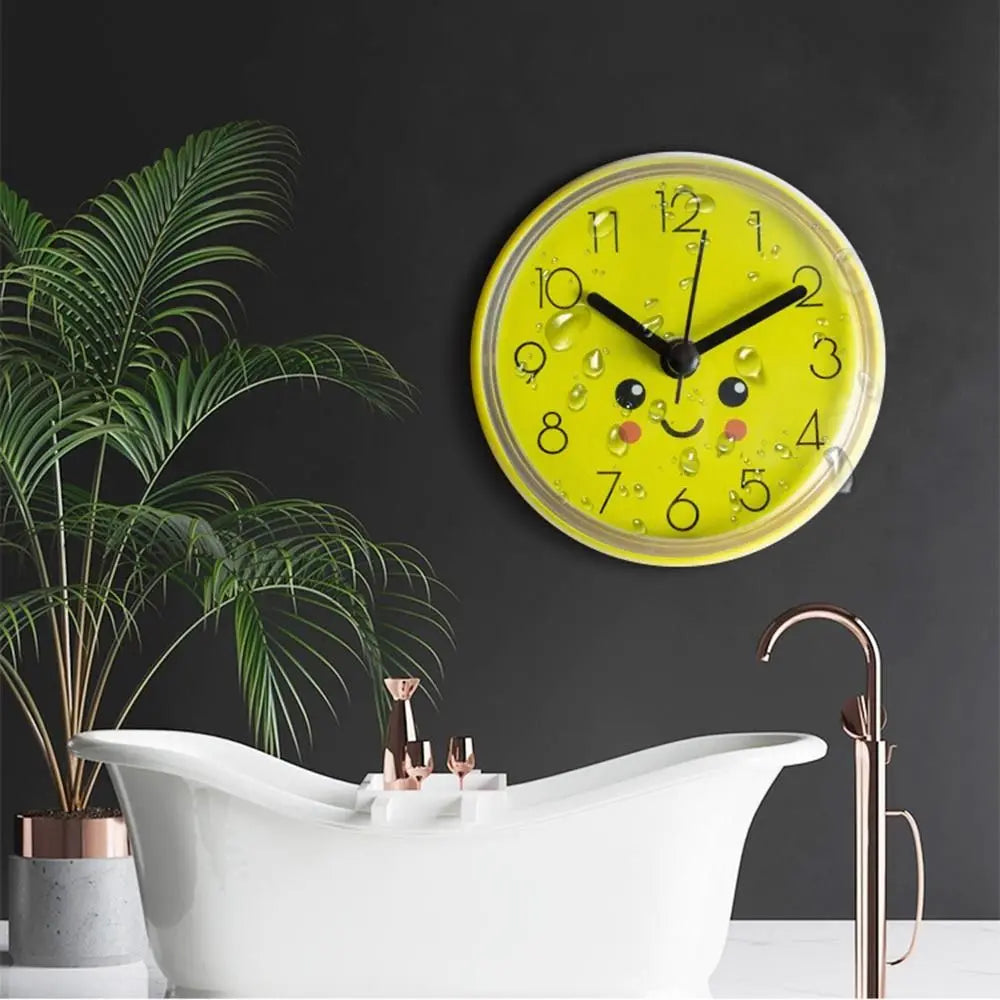 Mini Waterproof Suction Cup Shower Clock – 7cm Quartz Waterproof Wall Clock Axl