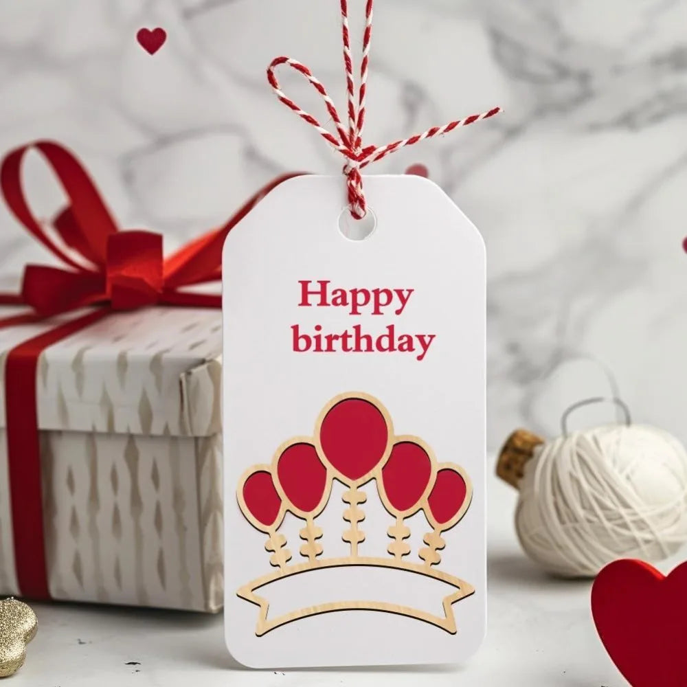 Happy Birthday Laser Cut Chipboard Embellishments – 2pc Wood Set Chipboard Embellishments Axl