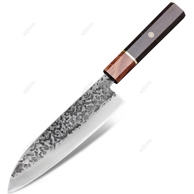 WXCOO Professional Chef Knife Set – Santoku & Meat Cleaver Chef Knife Set Axl Knife D