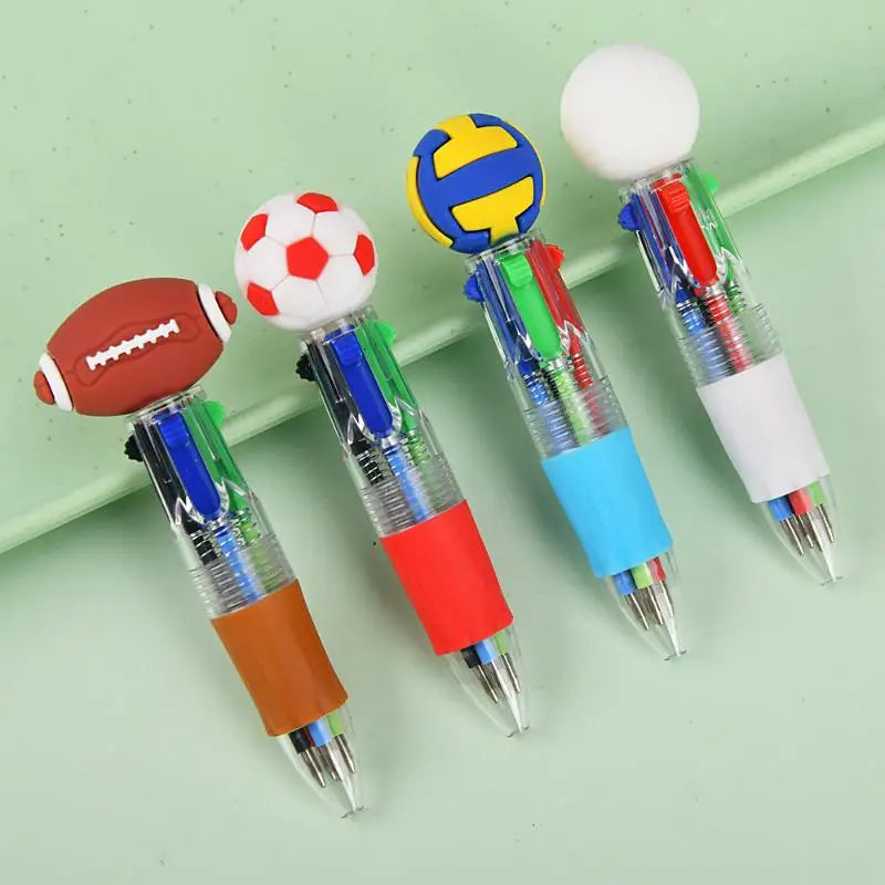 Sports 4-Color Pens 10/20 Pcs – Football Basketball Party Favors Novelty Party Pens Axl