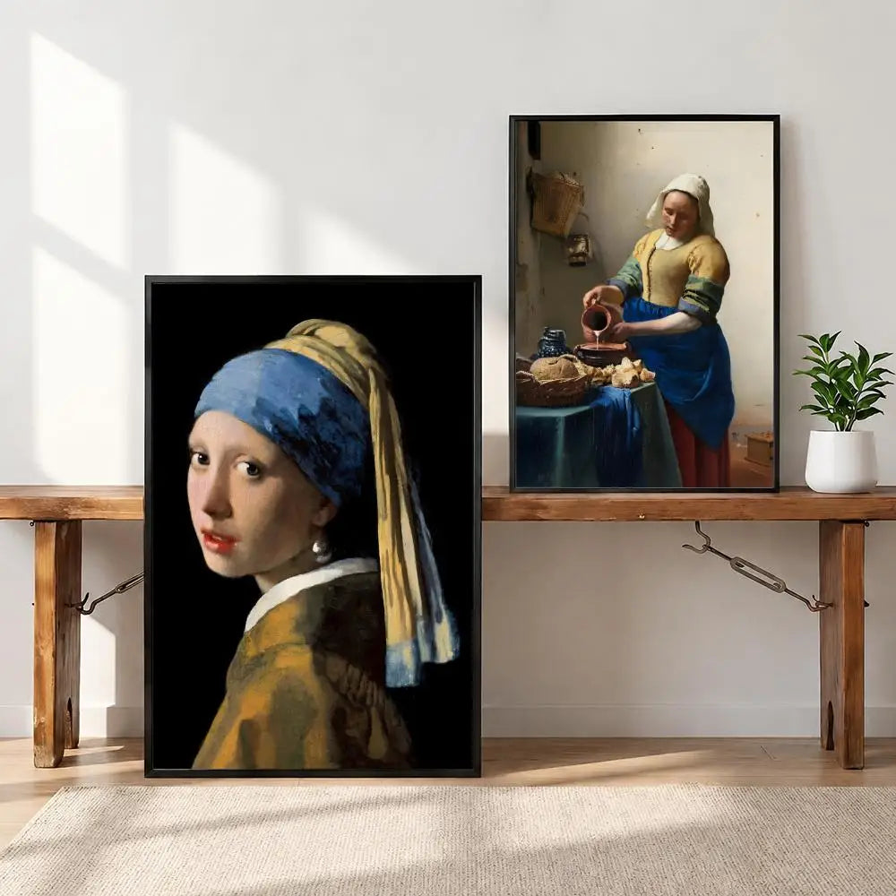 Johannes Vermeer Art Poster – HD Waterproof Wall Decor Print Art Wall Poster Axl